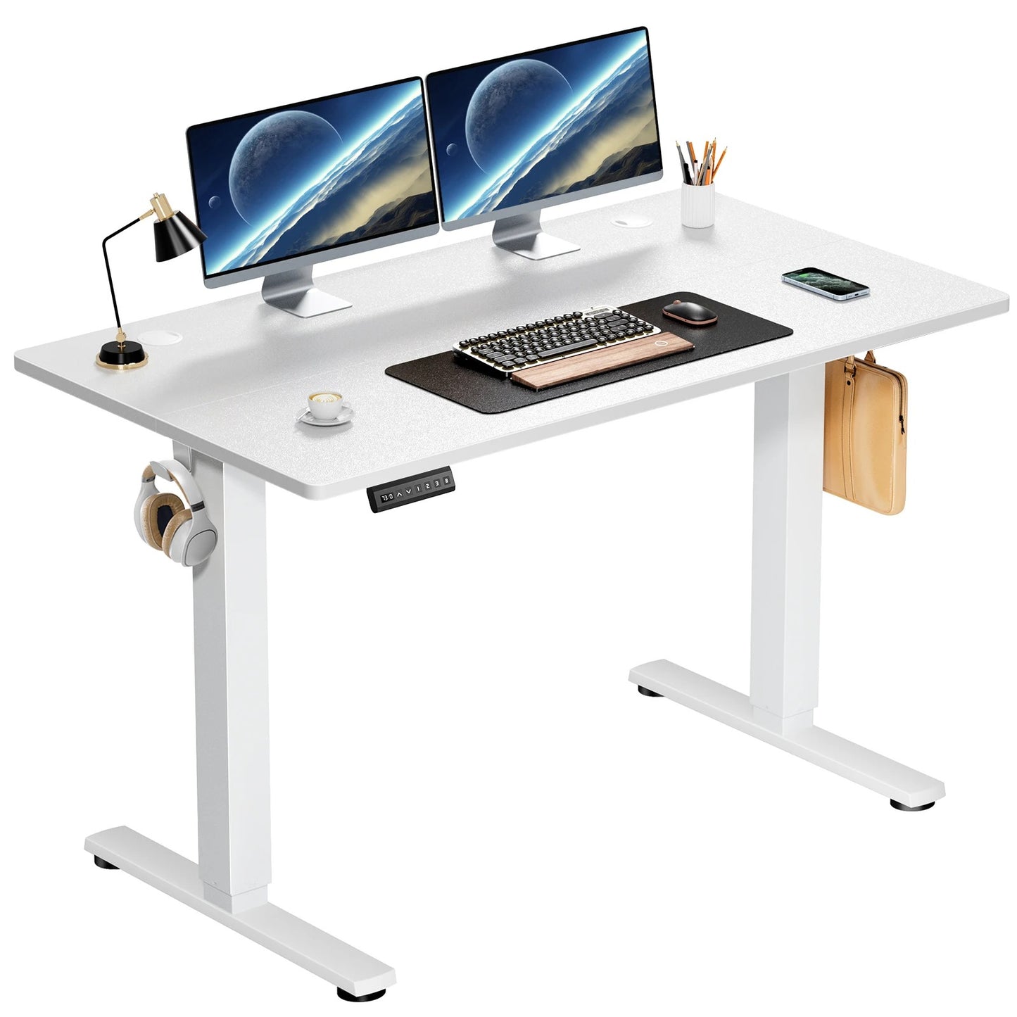 Height Adjustable Electric Standing Desk – 40x24" Sit-Stand Workstation Ergonomic Home Office Motorized Computer Desk
