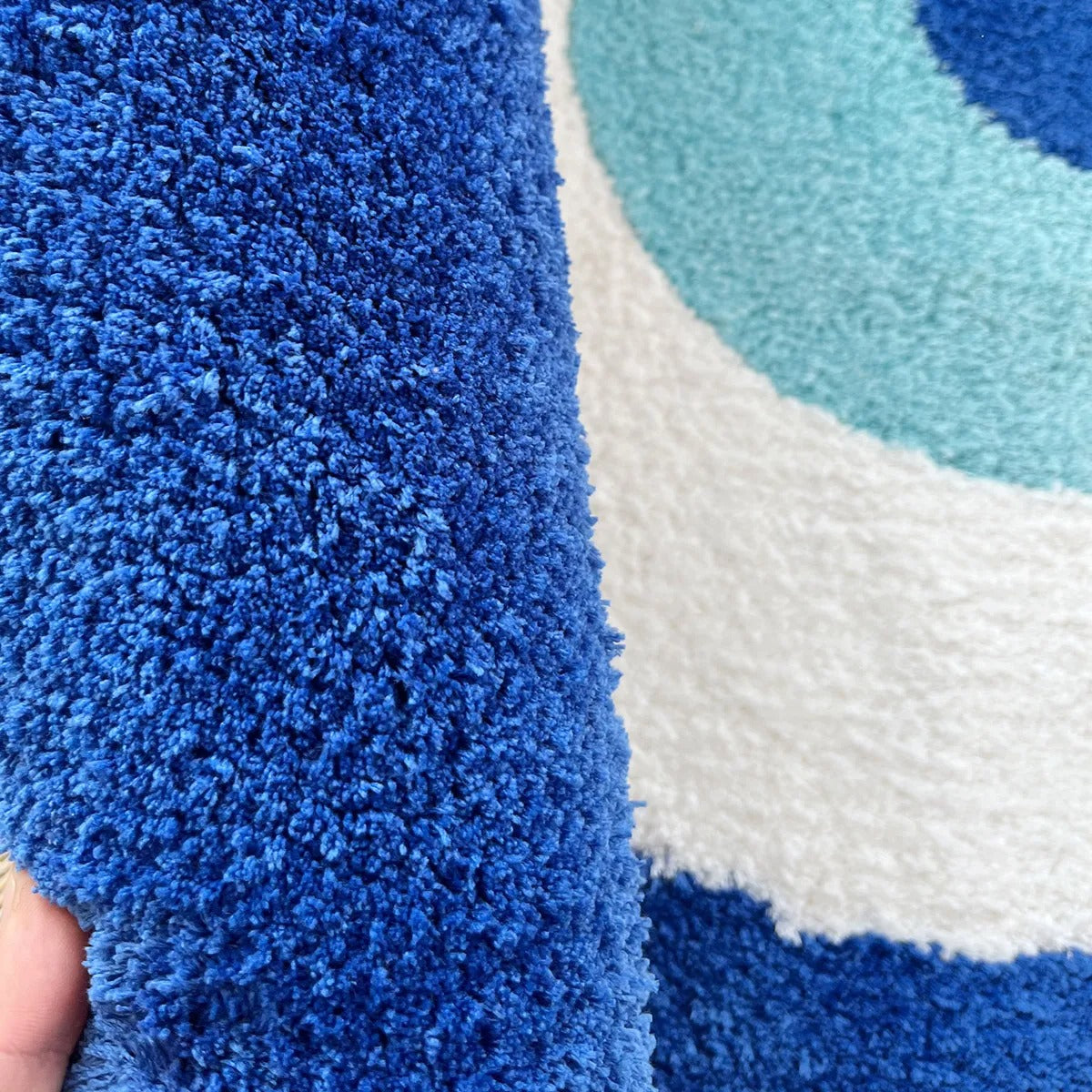 Blue Evil Eye Supernatural Nazar Amulet Tufted Rug