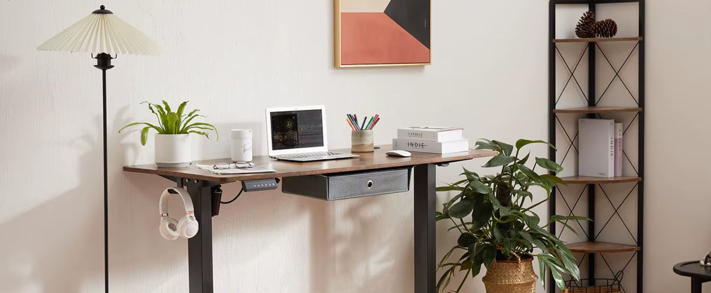 Height Adjustable Electric Standing Desk – 55x24" Sit-Stand Workstation Ergonomic Home Office Motorized Computer Desk