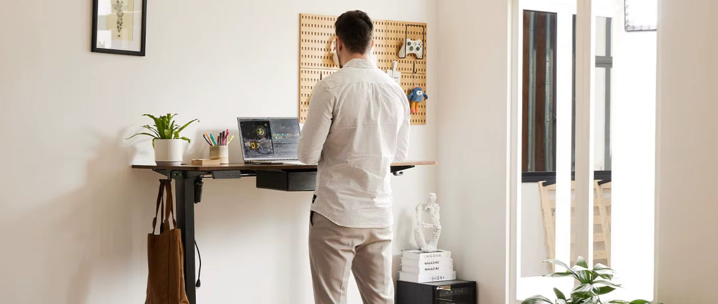 Height Adjustable Electric Standing Desk – 55x24" Sit-Stand Workstation Ergonomic Home Office Motorized Computer Desk