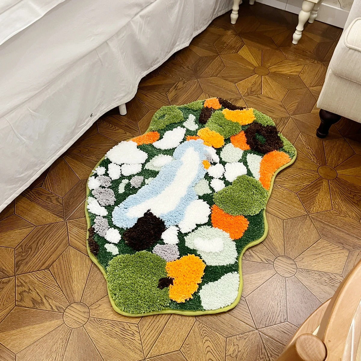 Nature Lover Flowers Floral Design Tufted Rug
