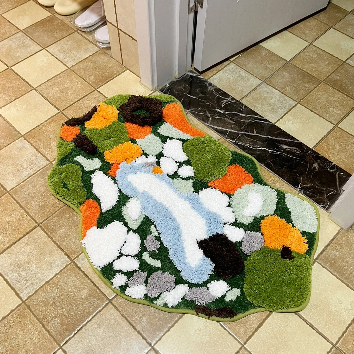 Nature Lover Flowers Floral Design Tufted Rug