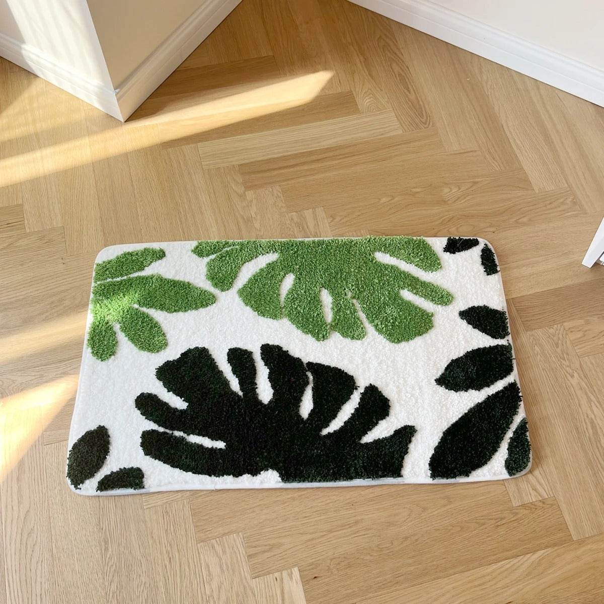 Plant Lover Green Glans Dorsal Leaf Tufted Rug