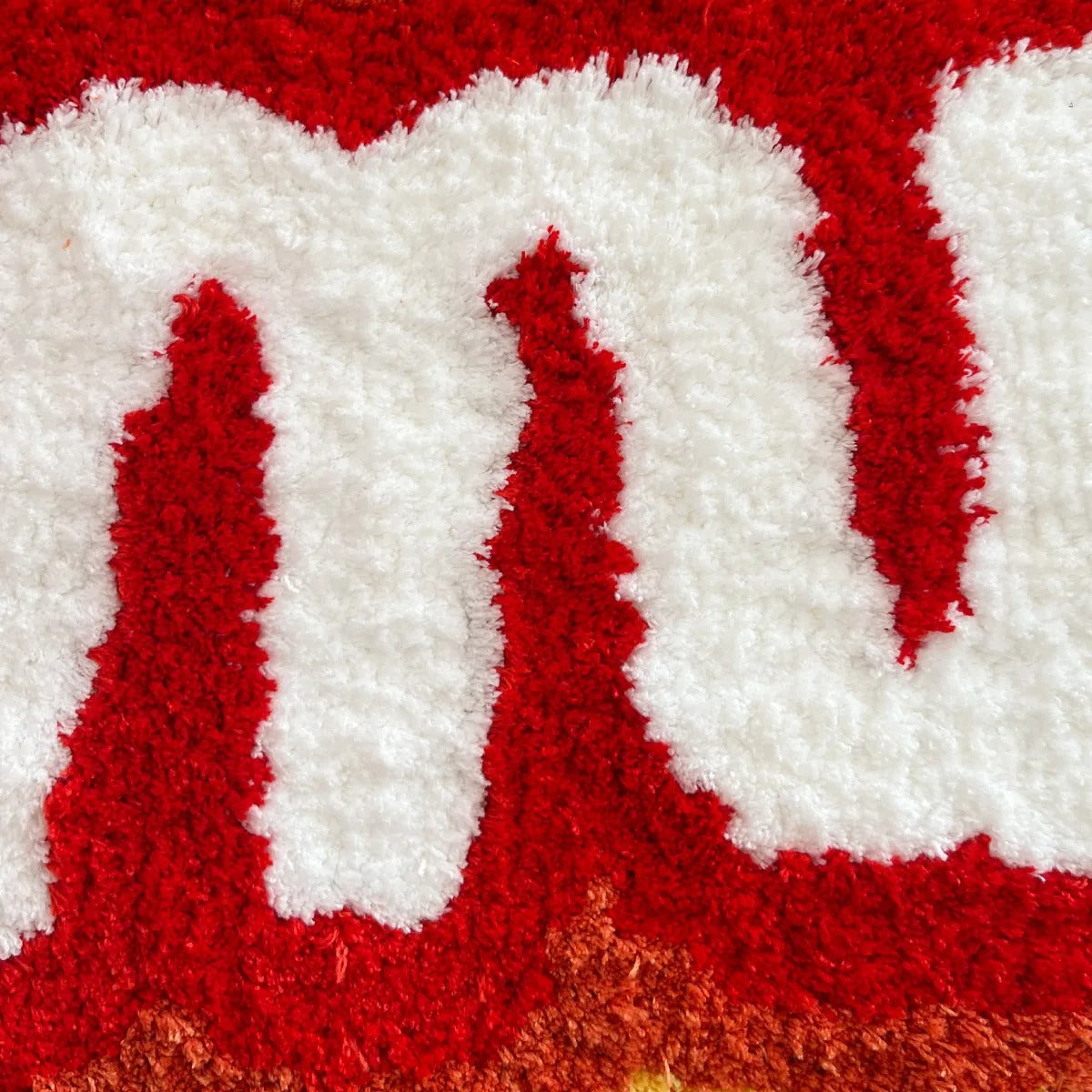 Rainbow 'Damn' Letter Element Tufted Rug