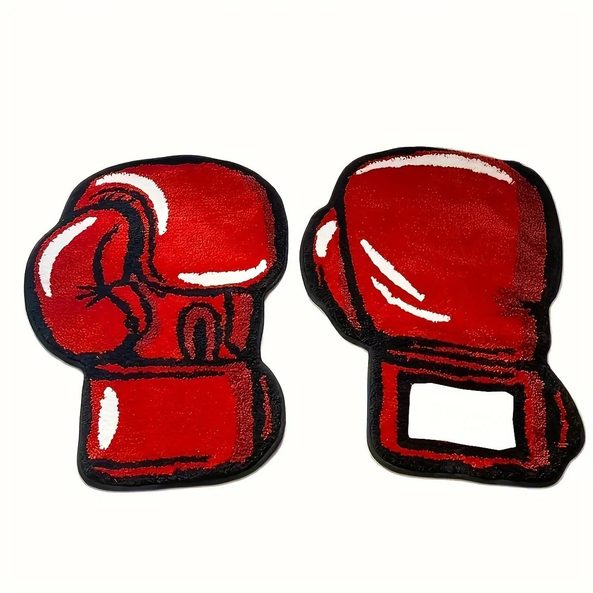 Red Punching Boxing Glove Tufted Rug