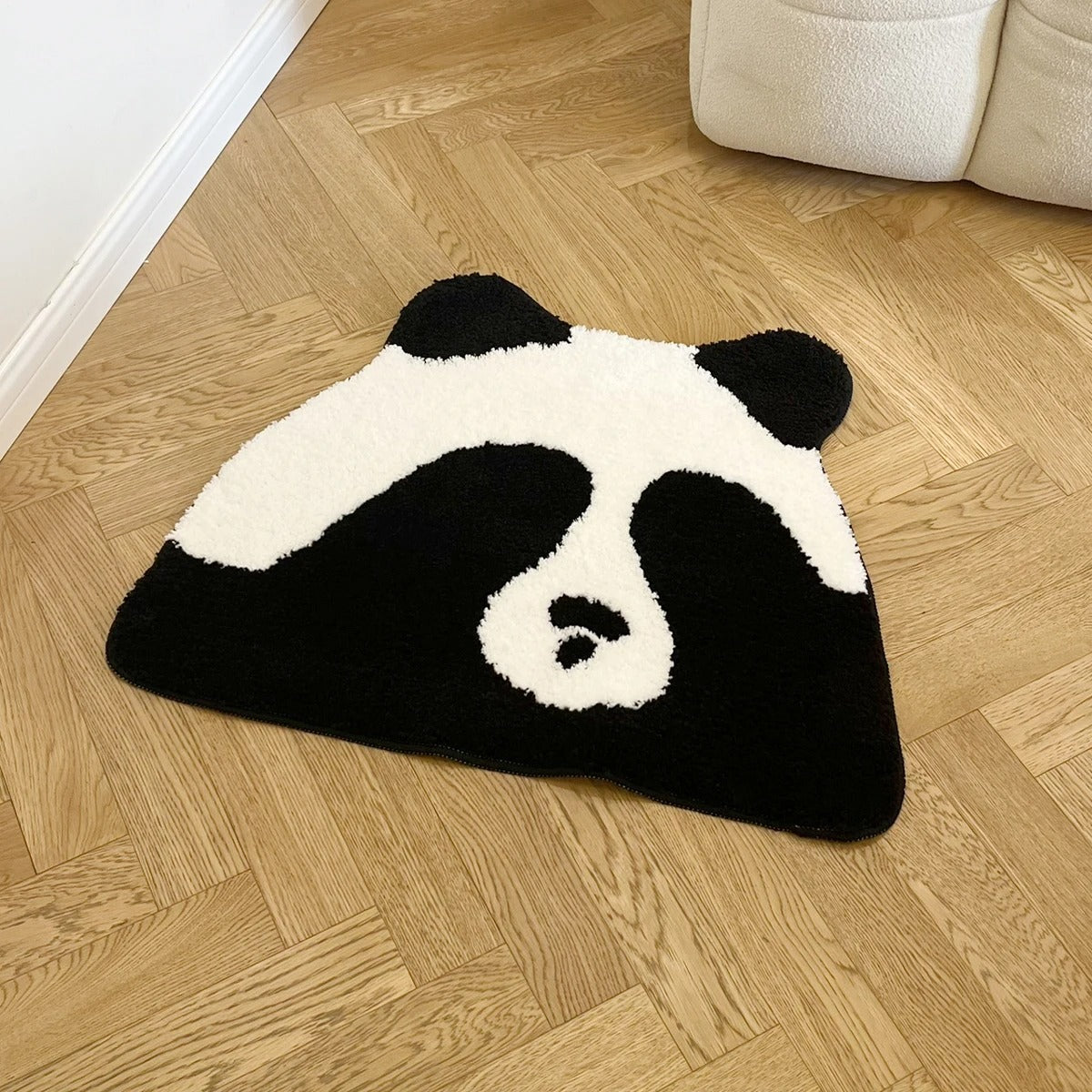 Shy Hiding Panda Tufted Rug