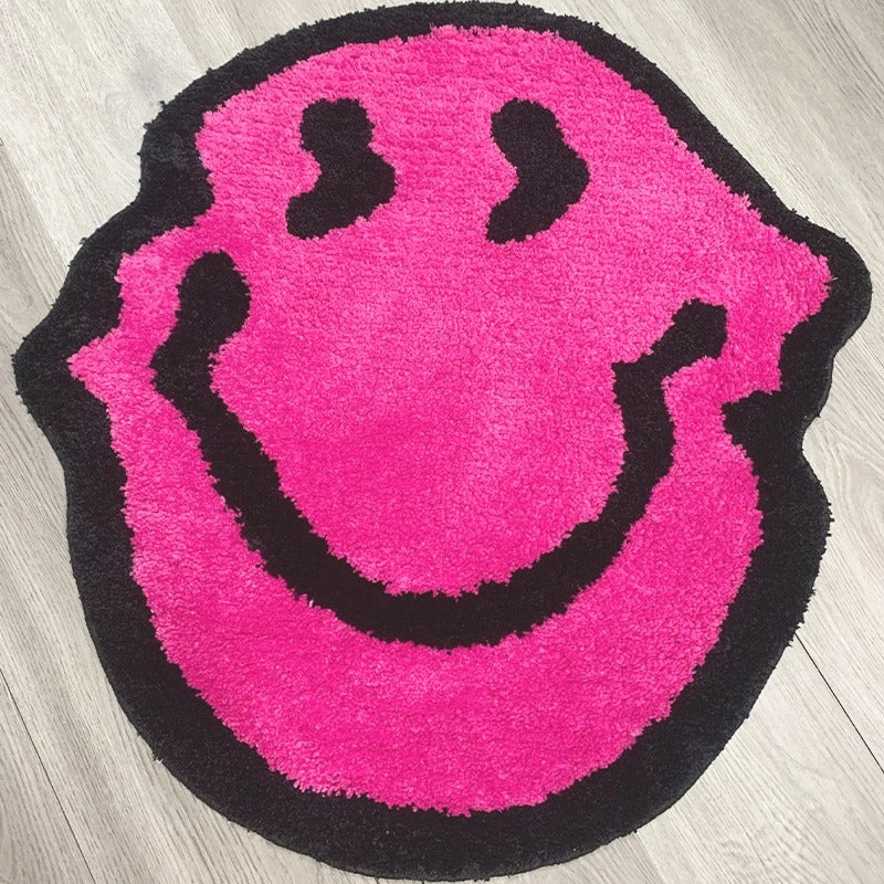 Twisted Trippy Smiling Face Tufted Rug