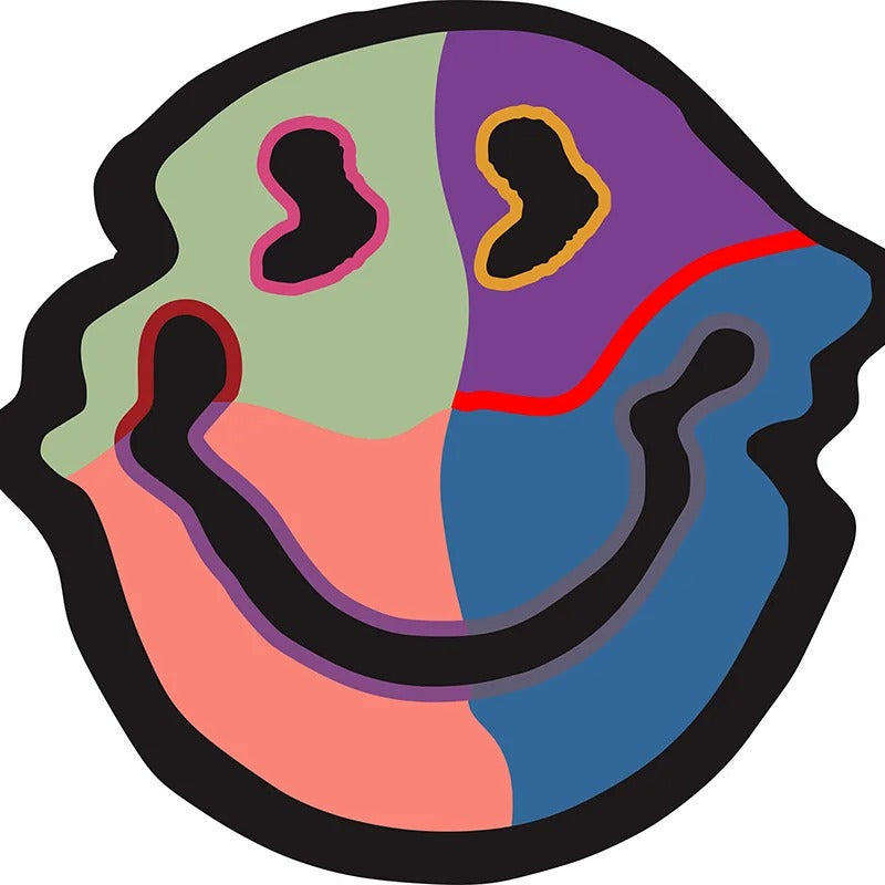 Twisted Trippy Smiling Face Tufted Rug