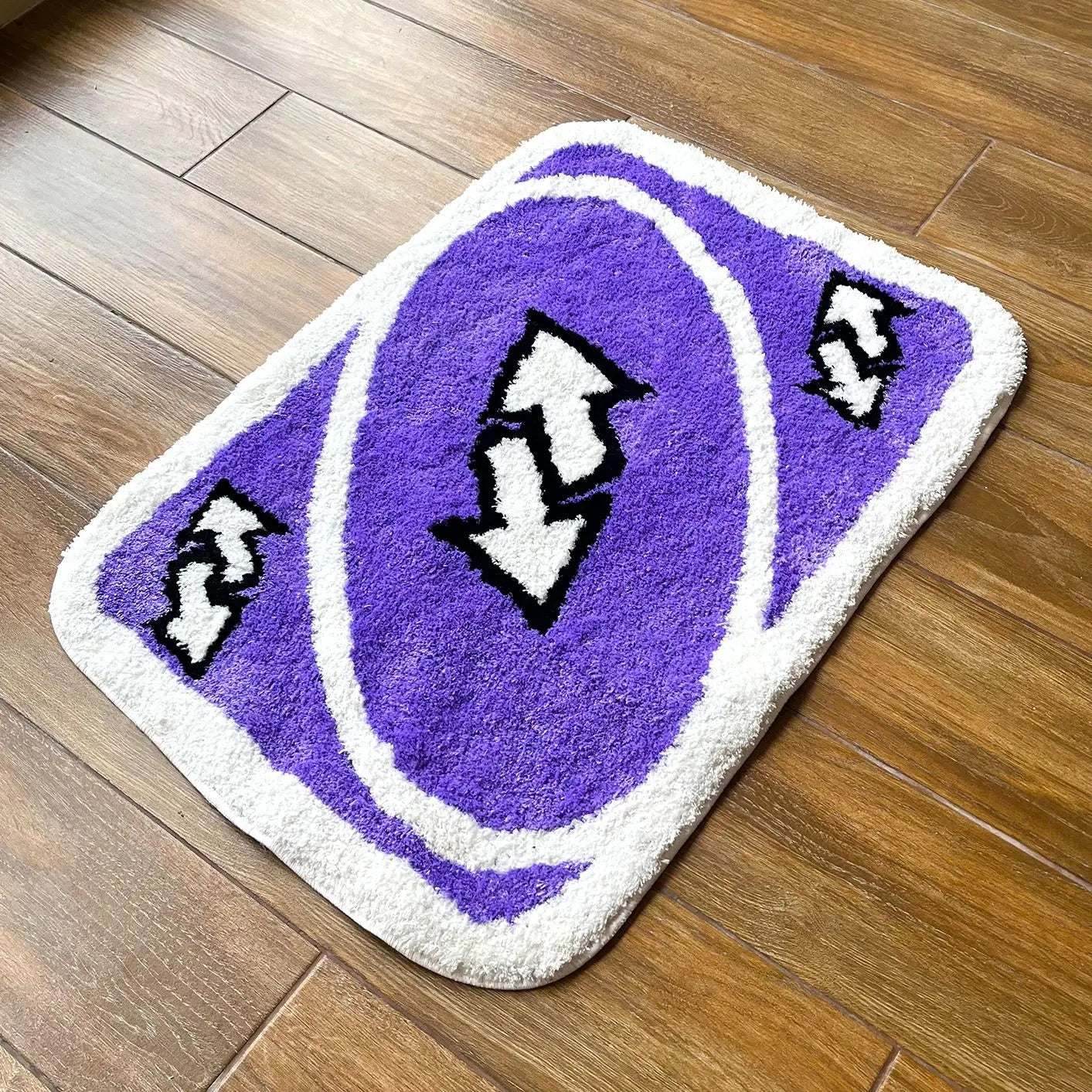 UNO Inspired Reverse Card Tufted Rug