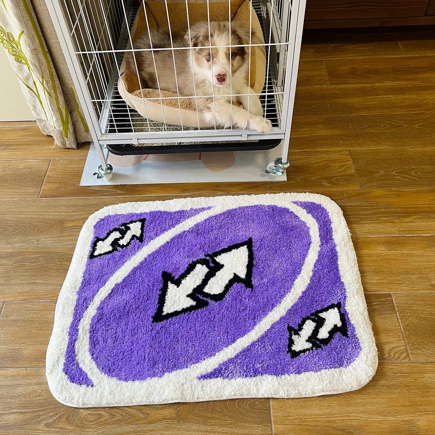 UNO Inspired Reverse Card Tufted Rug