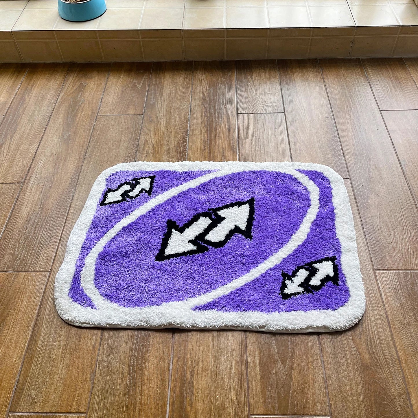 UNO Inspired Reverse Card Tufted Rug