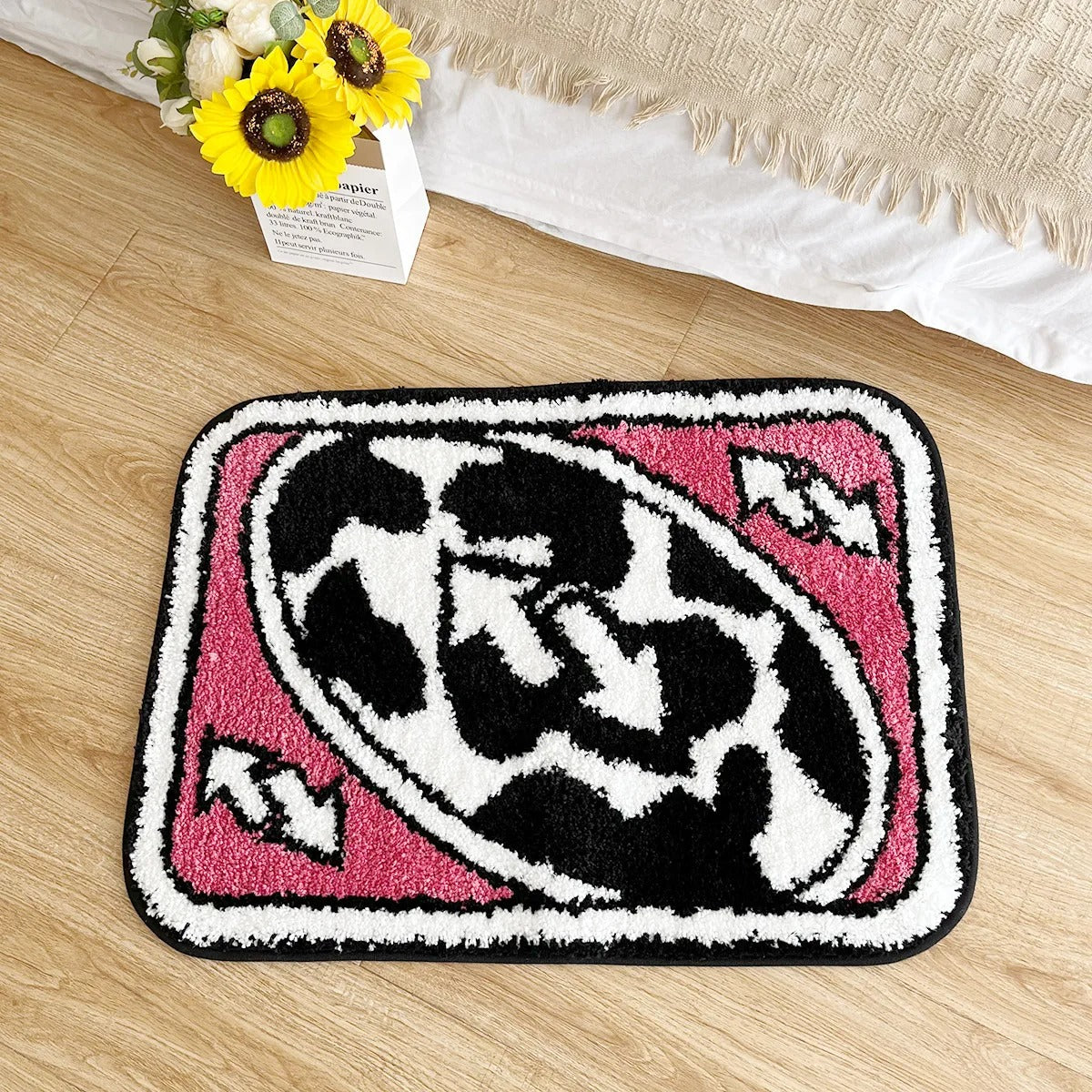 UNO Inspired Reverse Card Tufted Rug