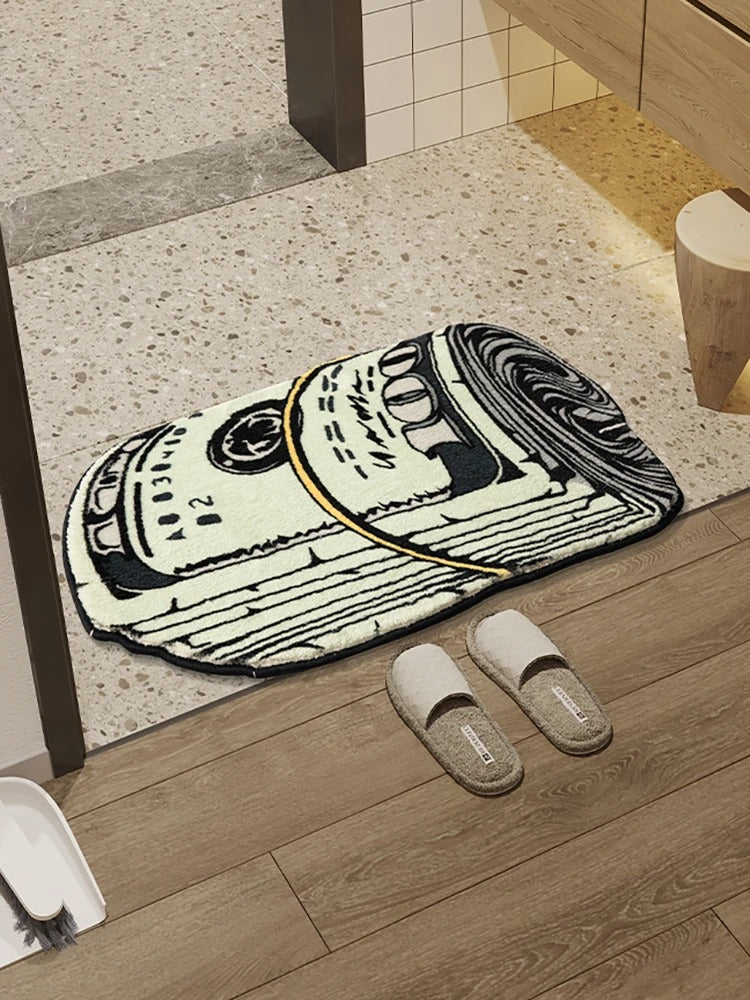 Y2K USD Money Roll Bankroll Tufted Rug