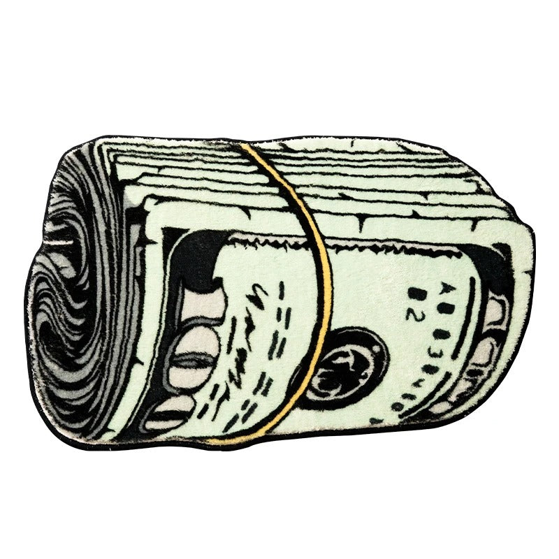 Y2K USD Money Roll Bankroll Tufted Rug