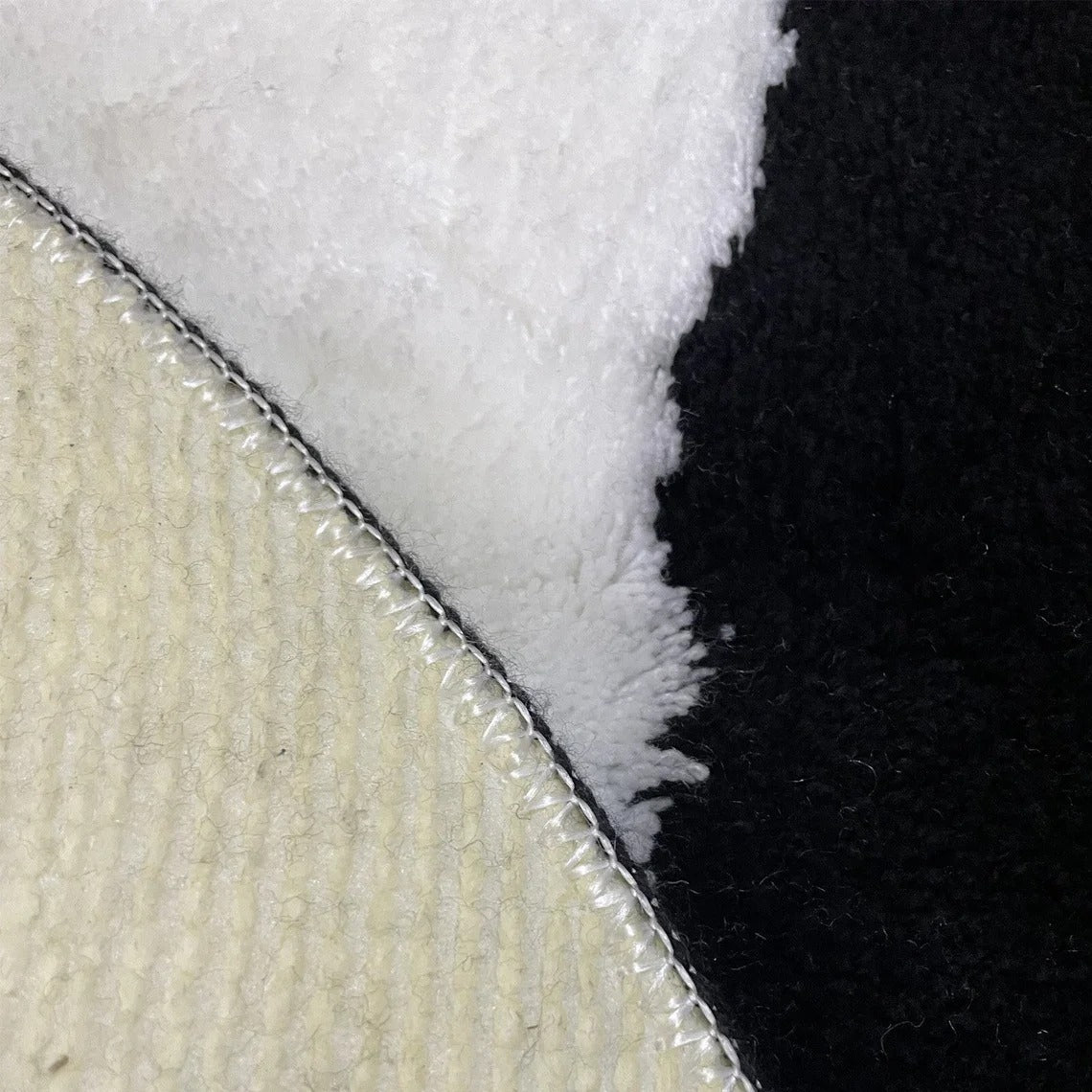 Yin Yang Symbol Black White Circle Tufted Rug