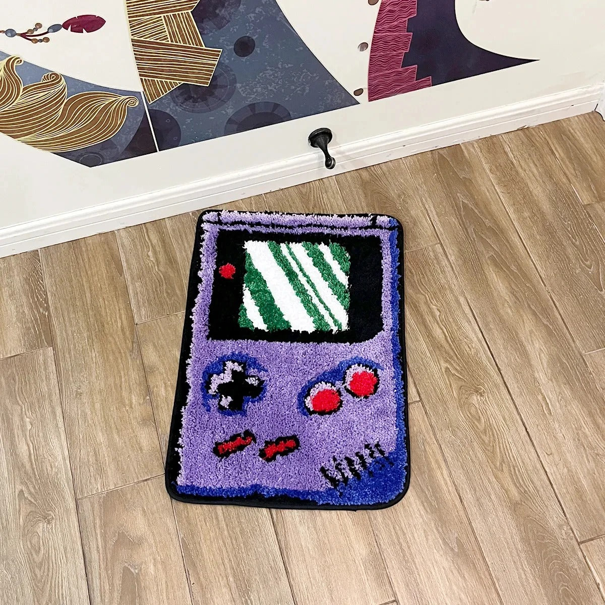 90's Retro Purple Gameboy Color Tufted Rug
