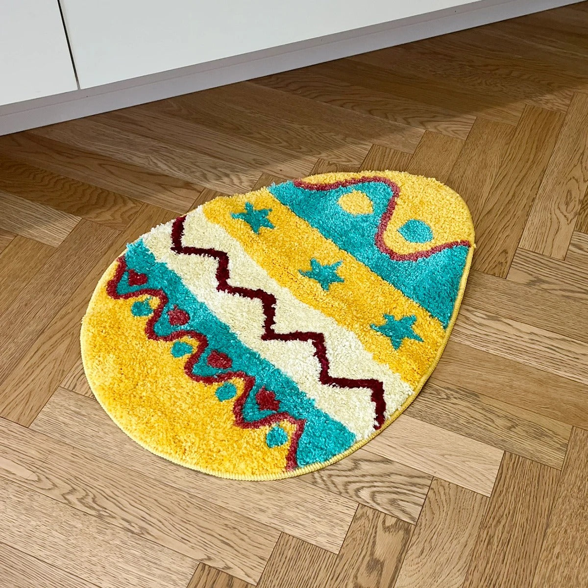 Colorful Pattern Easter Egg Tufted Rug