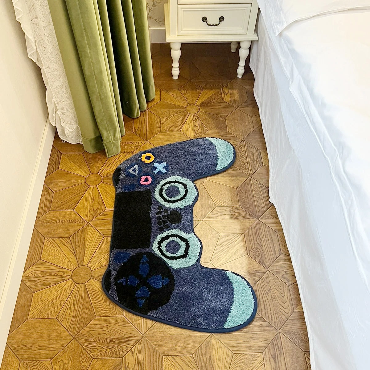 Gaming PlayStation Controller Inspired Tufted Rug