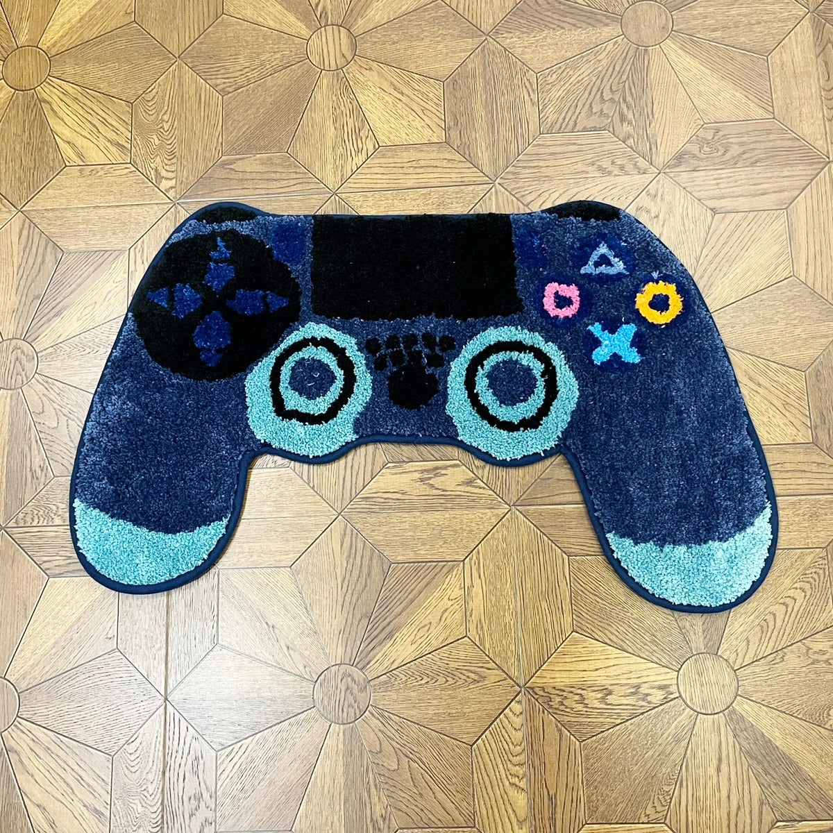 Gaming PlayStation Controller Inspired Tufted Rug