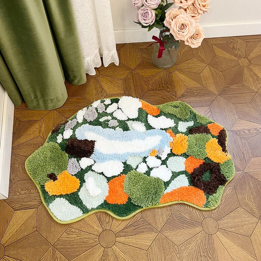 Nature Lover Flowers Floral Design Tufted Rug