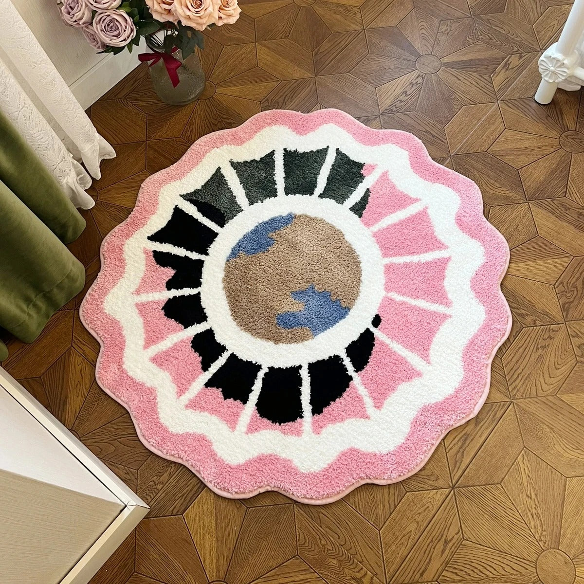 Pink Mac Miller 'The Divine Feminine' Inspired Tufted Rug