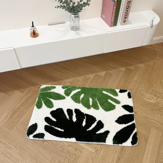 Plant Lover Green Glans Dorsal Leaf Tufted Rug