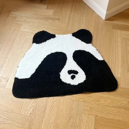 Shy Hiding Panda Tufted Rug