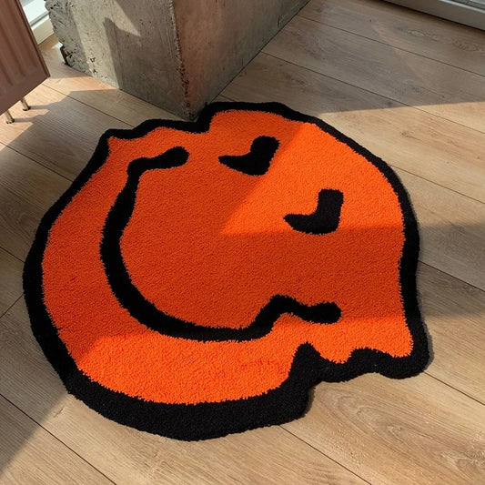 Twisted Trippy Smiling Face Tufted Rug