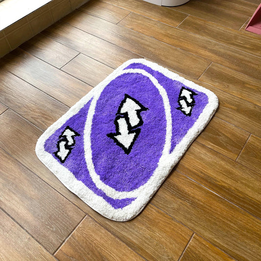 UNO Inspired Reverse Card Tufted Rug