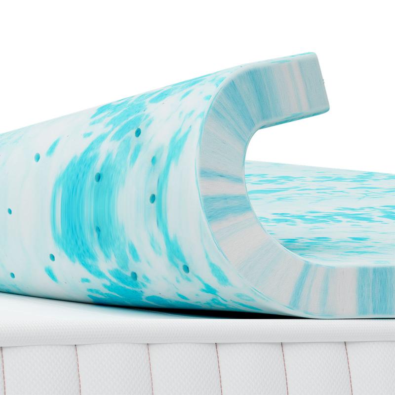 Ventilated Memory Foam Cooling Mattress Topper Pad CertiPUR-US Certified