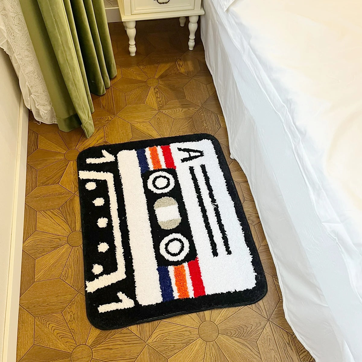 Vintage Retro Cassette Tape Tufted Rug
